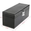 Pudełka jxlclyl 20pcs monety pudełka skrzynki do przechowywania pudełka pudełka czarna skóra PU do PCGS NGC
