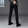 2023 NOWOŚĆ MĘŻCZYZNYCH BLACK Black Dżinsy klasyczny styl Busin Fi czyste czarne szczupłe spodnie dżinsowe Męskie markę swobodne spodnie N1EV#
