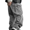 Pantaloni maschili vellutoy cargo uomini y2k moda multipocche per pantaloni solidi maschi abbigliamento hip hop largo casual 2024