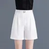 Office Lady Eenvoud All-Match Hoge Taille Effen Kleur Shorts Zomer Fi Gesplitst Casual Zakken Broek Dameskleding X6Kf #