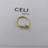 Hoop Huggie Marke Koreanische Einfache Mode Stil Zubehör Knoten Kreis Finger Ring Für Frauen Messing Überzogene 18K Gold Hohe qualitätHo215E