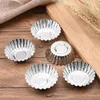 Baking Moulds 10 Pcs Reusable Silver Stainless Steel Cupcake Egg Tart Mold Cookie Pudding Mould Nonstick Cake Pastry Tools