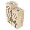 Candle Holders 1 Set Decorative Candleholder Wooden Holder For Home (Wood)