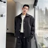 Noymei Turn-Down Collar Solid Color Short Coat Fi Chinese Style 2024 Spring New Loose Texture Men's Jacket Trendy WA3642 265S#