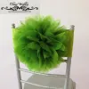 Sashes 6pcs Colorful Spandex Chair Band With Organza Flower For Wedding Birthday Party Decoration