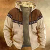 autunno inverno caldo rivestimento di lana spessa fodera cappotto da uomo casual manica Lg cerniera con cappuccio giacche vintage design uomo capispalla vestiti Z7ot #