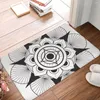 Carpets Grayscale Mandala Evil Eye Non-Slip Carpet Doormat Living Room Kitchen Mat Entrance Door Decor Rug