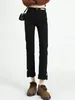 Kvinnors jeans aoaiiys svart för kvinnor denim byxor hög midja streetwear casual mamma koreansk mode vintage rak penna