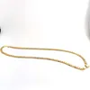 18 k Katı Sarı Altın Dolgulu Küba Bağlantı Zinciri Kolye Burucu İtalyan damgası 750 erkek kadın 7mm 75cm uzunluğunda hip-hop236a