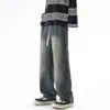 Jeans pour hommes 2024 Printemps Nouveau taille élastique Baggy Fi Pantalon Mer Vintage Cordon Droit Denim Pantalon Mâle S1MQ #