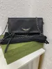 Luxo Bolsa de Designer Swing Your Wings Zadig Voltaire Handbag embreagem preto bolsa de asa de asa de ombro Man Sling Sling Satchel Travel Leather Crossbody Bags