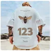 m-8xl Men Tshirts Fi Carto Bees Print Short Sleeve T Shirt For Men and Women Unisex Oversize Loose Round Neck Tshirt T5QH#