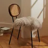 Kudde naturlig ull päls säte mjuk rund fyrkantig solid stol soffa pad hemmakontor bil varm dekor för höstvinter