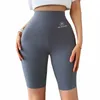 Seaml Biker Shorts Donna Fitn Casual Vita alta Fi Estate Slim Ginocchio Bottoms Nero Pantaloncini da ciclista Streetwear X6OR #