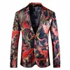 Shenrun Men Blazers Fi Print Juper