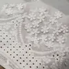 生地3次元の花刺繍コットン生地柔らかい通気性デザイナードレスCOTHING SEWING MAINAL DIY素材