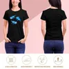 Polos femininos The Blue Axolotl Cute Action T-shirt Engraçado Roupas de verão Tops para mulheres