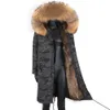 Furtjy hommes Parka imperméable manteau de fourrure véritable veste d'hiver naturel renard doublure de fourrure de lapin épais chaud vêtements d'extérieur Streetwear 41Ku #