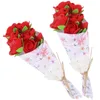 Decorative Flowers 2 Sets Bouquet Material Package Kids Hand-making Gifts Manual Flower DIY Materials Non-woven Supply Child