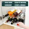 Racks Wine Rack Stapble Kylskåpsorganisatör Kök Bottle Storage Rack Can Bottle Organizer Holder Rack Portable Wine Organizer