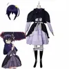 anime aşk chunibyo diğer delusis takani rikka cosplay kostüm lolita hizmetçi purple dr bow pelerini halen kız üniforma q4kj#