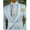 formal Suits for Men White Blazer Full Set Male Clothing Wedding Groom Blazer 2 Piece Jacket Pants Slim Fit High Quality 2024 W4WL#