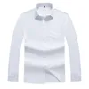 Nuovo Plus Size 9XL 8XL N-iring Mens Dr Camicia estiva Lg manica Solid Abbigliamento maschile Regular Fit Busin Camicie Camicia da uomo u6oL #