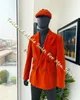 orange veet blazer sätter smala monterade 2 stycken dubbelbröst man jackor med svarta byxor bröllop brudgum elegant dres f9ia#