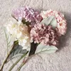 Fleurs décoratives Fleur artificielle Hortensia Branche Home Decoration Handmade Wedding Mariage Pographie Bouquet de mariée Falul