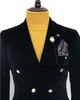 Kostüm Homme Rosa Veet Männer Anzug für Hochzeit 2023 Slim Fit 2 Stück Goldene Zweireiher Ropa Hombre Luxus Anzug männlich Benutzerdefinierte W9On #