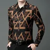 Luxe Bloemen Shirts Heren Lente Kleding 2024 Koreaanse Stijl Designer Top Print Lg Mouw Sociale Festival Hombre Mannen Dr Shirt Q1TK #