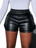 814 # Neue Sexy Sommer und Herbst Stretch Plus Größe Engen Schwarzen Kunstleder Shorts Casual Shorts Leder Hosen für Frauen i80f #