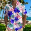 2023 Yaz Hayvan Vinç Erkekler Hawaiian Gömlek Erkekler İçin 3D Bitki Gömlek Fr Baskı Artı Beden Hawaii Gömlek Plajı Fr Shirt 5xl C7UK#