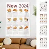 Гобелены Ins ткань плакат ткань гобелен 2024 календарь украшение стены декор комнаты фон Po реквизит