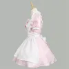 Överdimensionerad 4xl 5xl Maid outfit Lolita Dr Sweet Pink Ruffles Servant Uniform Cafe Waiter Uniform Halen Cosplay Costume Anime I0mx#