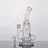Thick Smoking Bongs Bent Neck Hookahs Clear Showerhead Bubbler Dab Rigs Fab Egg Swiss Perc Water Pipe Recycler Oil Rig with 14mm Bowl