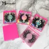 Falska ögonfransar 8D Fluffy Mink Eyelash Box Packaging Wholesale Dramatic Eyelash Mink 25mm Beauty Handgjorda False Eyelash Leverantör Pink Box24327