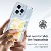 Estuches a prueba de golpes de TPU suave con bolsillo para tarjeta transparente para Iphone 15 14 Plus 13 Pro Max 12 11 X XR XS Iphone15 Bolsa con ranura para tarjeta de identificación Agujero fino Airbag Antideslizante Anti-caída Teléfono contraportada