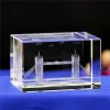 Miniatyrer 3D Lasergravering London Bridge Decoration Hemdekoration Crystal Ornaments Wedding Travel Commemorative Presentbildekoration