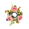 Flores decorativas anel de vela artificial peças centrais do casamento flor guirlanda titular para casa porta árvore parede do dia dos namorados