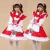 Kawaii Lolita Lg Dres COS Costume da cameriera per donna Apr Dres Carino Bowknot Dolce giapponese Dr Nero Rosso Rosa Verde Blu XXXL b35I #