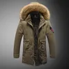 2023 Mens inverno nuovo antivento caldo pile di spessore Lg Parka Mens Outwear Fi collo di pelliccia casuale all'aperto Parka con cappuccio f1jM #