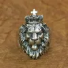 Cluster Ringen LINSION 925 Sterling Zilveren Lion King Ring Mens Biker Punk Animal TA190 Amerikaanse maat 7-15304t