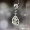 Pendant Necklaces Ly Designed Wedding Accessories Women's Necklace With Brilliant CZ Temperament Sweet Bridal Marriage Jewelry