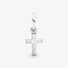 Sparkling Cross Dangle Charm Pandoras 925 Sterling Silver Luxury Charm Set Armband Making Crystal Charms Designer Halsband Pendant Original presentförpackning Toppkvalitet