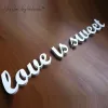 Miniatures Free ShippingWedding decoration "LOVE IS SWEET" wooden letters,wooden letters wedding sign!