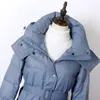 Sanishroly New Winter Women Hooded Puffer Coat Casual Warm Thicken White Duck Down Jacka Parka Kvinnlig LG Outwears Tops SE1061 N0SS#