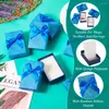 Bolsas de jóias 10 pcs retângulo papel conjunto caixa de presente 8.4x5.4cm com esteira de esponja branca bowknot para anel colar brincos embalagem suprimentos