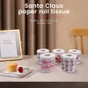 Seidenpapier, 5 Stile, Weihnachtsmann-Papierrolle, Seidenpapier, Handtücher, Weihnachtsdekoration, Weihnachten, Weihnachtsmann, Büro, Zimmer, Toilettenpapier, 5 Rollen