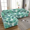 Chair Covers Tropical Leaves Sofa Cover For Living Room Elastic Slipcover Couch Sectional L Shape Corner Pet Anti-dust